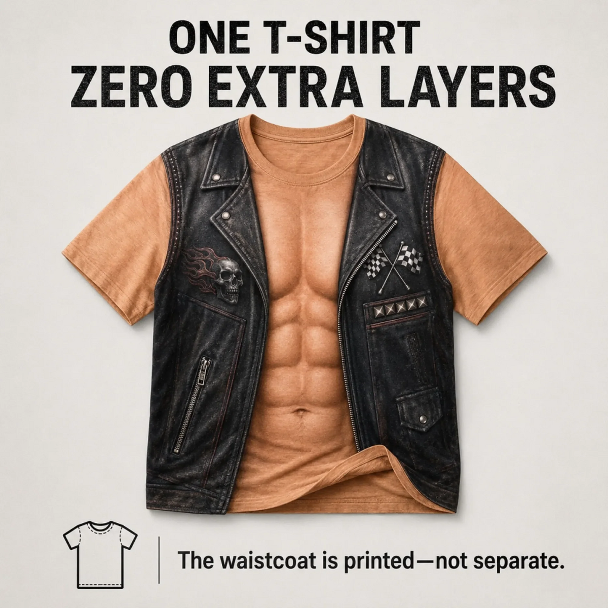 Faux Denim Funny T-shirt