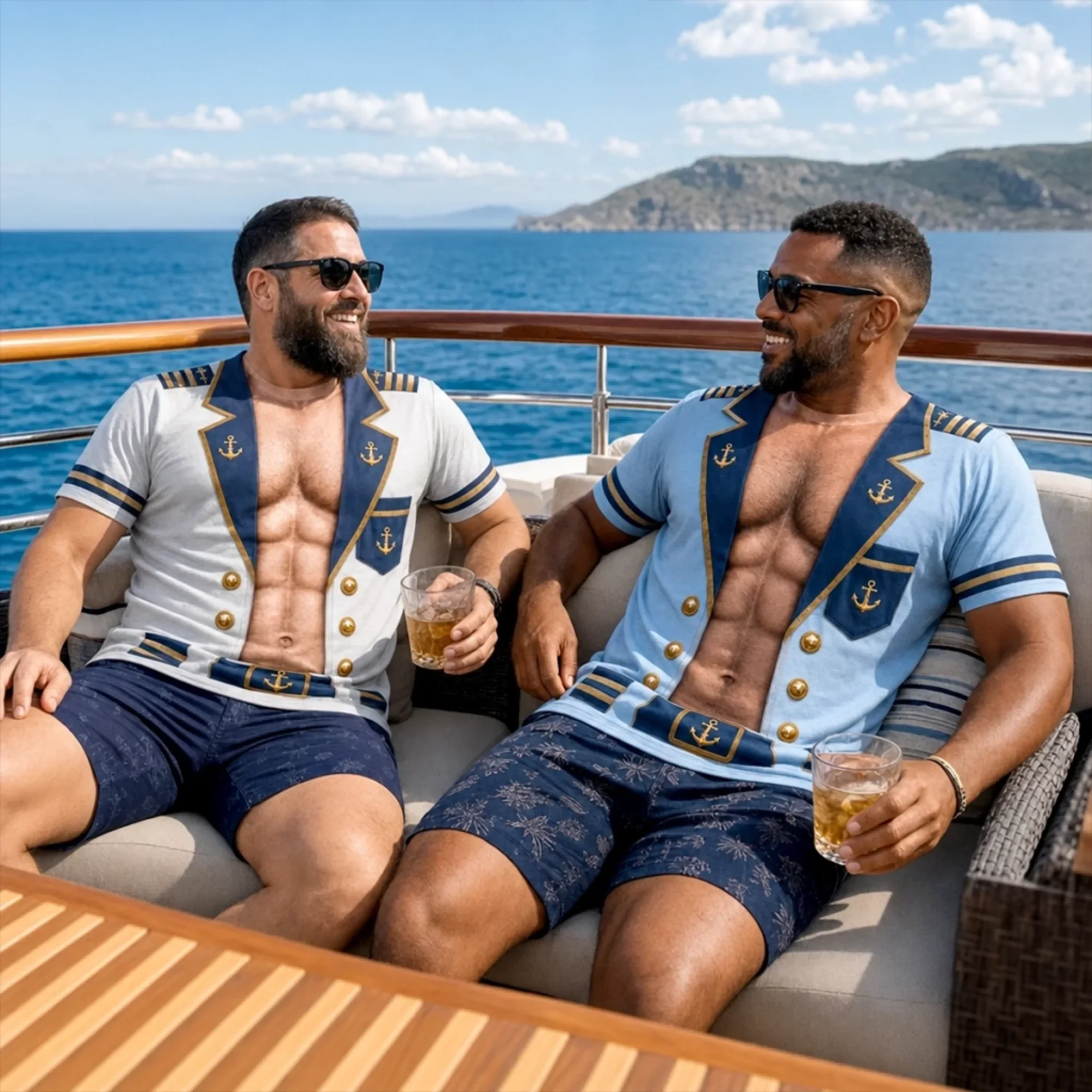 Captain Abs Funny T-shirt