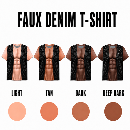 Faux Denim Funny T-shirt